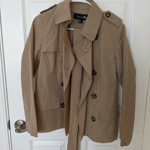 Forever 21 trenchcoat: tan solid